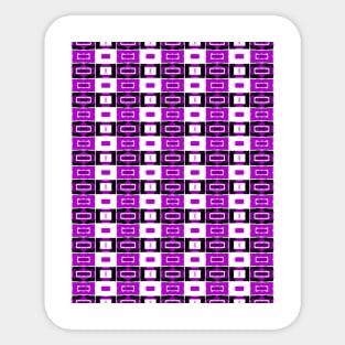 White and Purple Squares Pattern Sticker